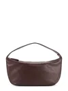 Staud Demy Leather Shoulder Bag With Adjustable Strap In Brown