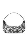 Staud Nappa Leather Shoulder Bag Rivets Design In Black