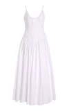 Staud Dena Cotton Dress In White
