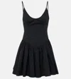 Staud Dena Cotton Poplin Minidress In Black