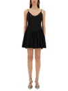 Staud Dena Cotton Poplin Minidress In Black