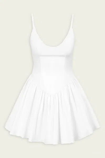 STAUD DENA MINI DRESS IN WHITE