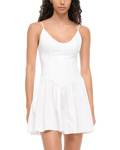 STAUD DENA POPLIN MINI DRESS