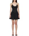 Staud Dena Cotton Poplin Minidress In Black