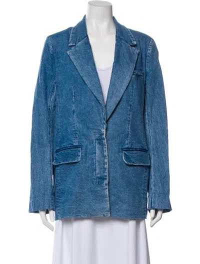 Pre-owned Staud Denim Jacket In Blue