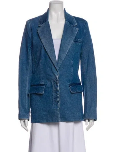 Pre-owned Staud Denim Jacket In Blue