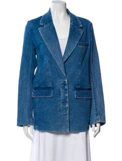 Pre-owned Staud Denim Jacket In Blue
