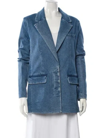 Pre-owned Staud Denim Jacket In Blue