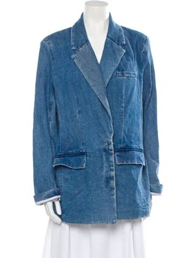 Pre-owned Staud Denim Jacket In Blue