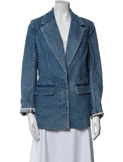 Pre-owned Staud Denim Jacket In Blue