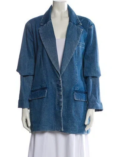 Pre-owned Staud Denim Jacket In Blue