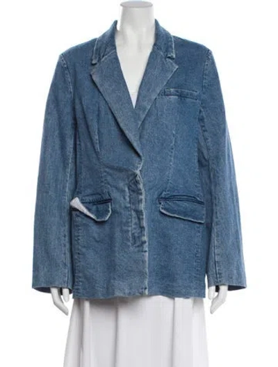 Pre-owned Staud Denim Jacket In Blue