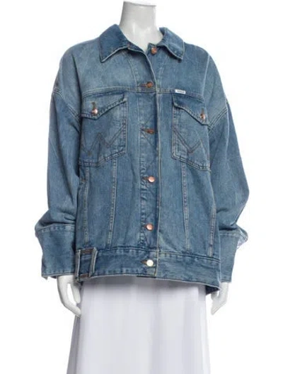 Pre-owned Staud Denim Jacket In Blue
