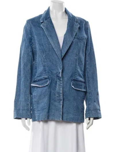 Pre-owned Staud Denim Jacket In Blue