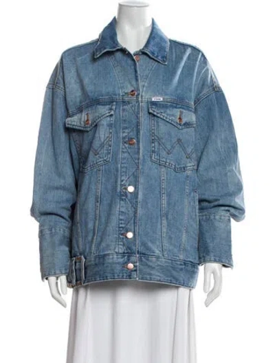 Pre-owned Staud Denim Jacket In Blue