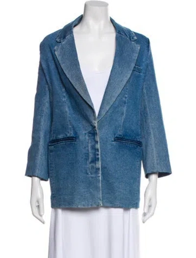 Pre-owned Staud Denim Jacket In Blue