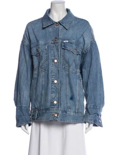 Pre-owned Staud Denim Jacket In Blue