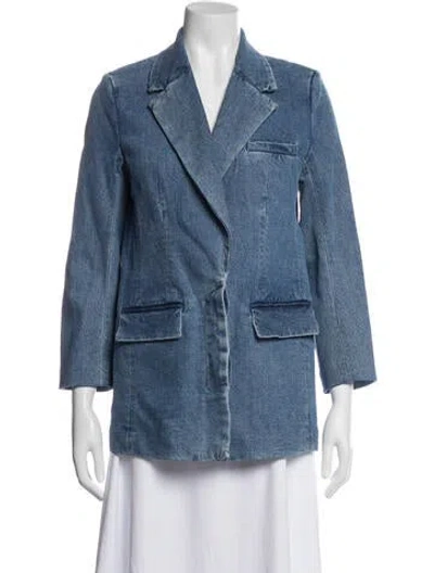 Pre-owned Staud Denim Jacket In Blue