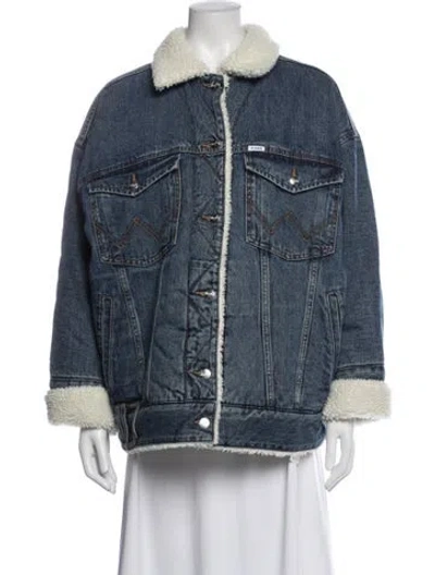 Pre-owned Staud Denim Jacket In Blue