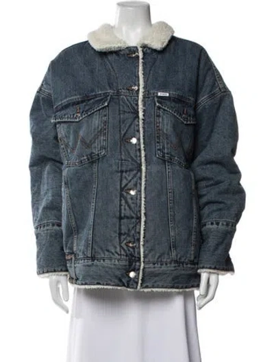 Pre-owned Staud Denim Jacket In Blue