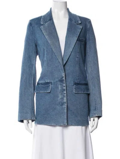 Pre-owned Staud Denim Jacket In Blue