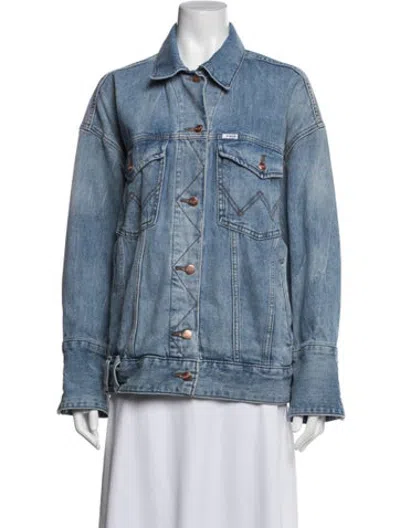 Pre-owned Staud Denim Jacket In Blue