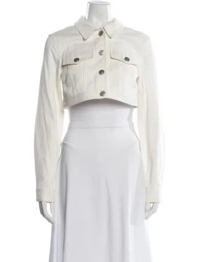 Pre-owned Staud Denim Jacket In Neutrals