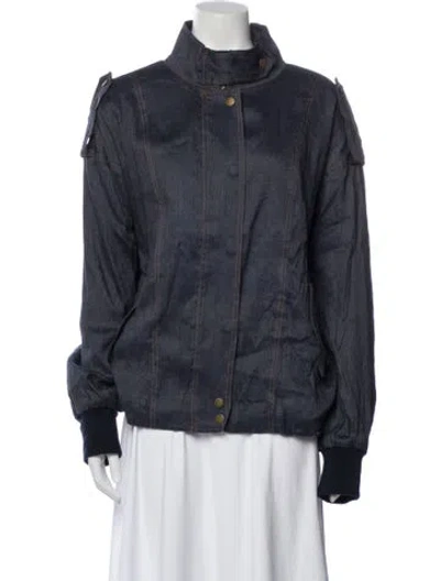 Pre-owned Staud Denim Jacket W/ Tags In Blue
