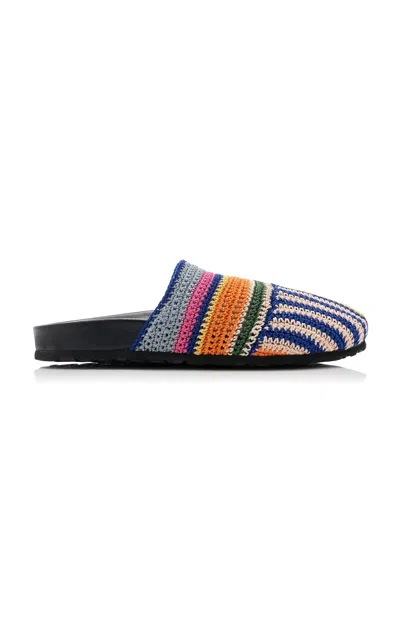 Staud Dia Knit Slides In Multi