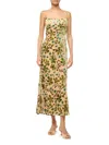 Staud Dianna Midi Dress In Moss Floral Tapestry In Multi
