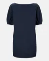 Staud Didi Boat-neck Mini Dress In Navy