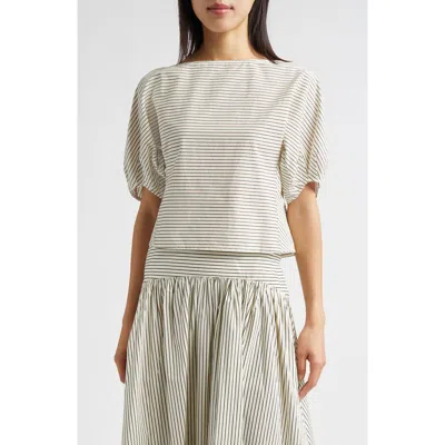 Staud Didi Stripe Top In Neutral