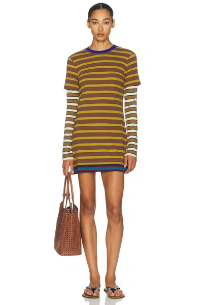 Staud Dillon Dress In Brown