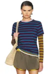 Staud Dillon Tee In Potter Stripe Multi