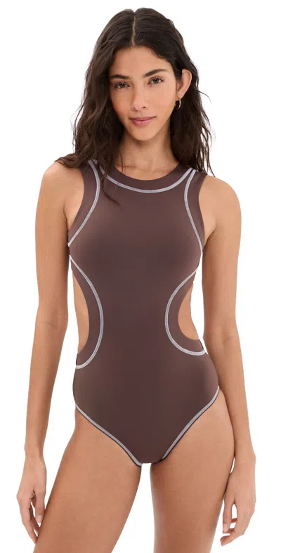 Staud Dolce One Piece Java In Brown