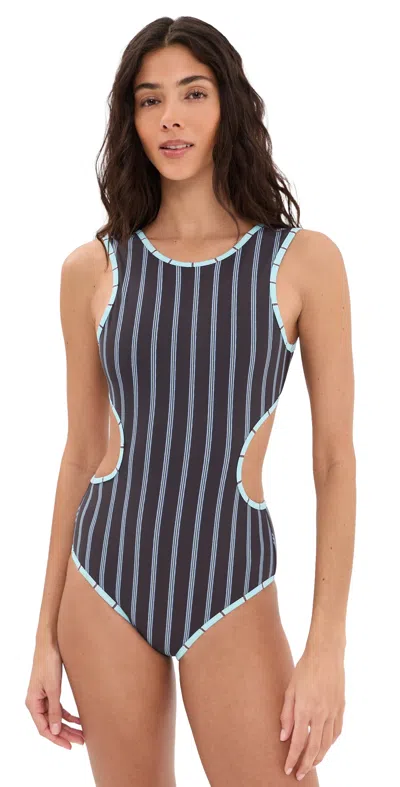Staud Dolce One Piece Redondo Stripe