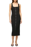 Staud Domani Midi Dress In Black