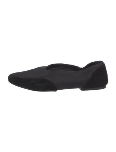 Pre-owned Staud D'orsay Flats In Black