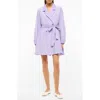Staud Rina Tie-belt Mini Shirtdress In Lilac