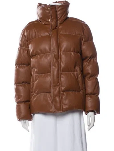 Pre-owned Staud Down Coat W/ Tags In Brown