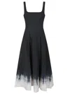 Staud Wells Mini Dress In Onyx Tie Dye In Black