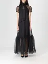 Staud Calluna Embellished-detail Ruffled Maxi Dress In Black
