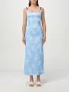 Staud Carol Print Sleeveless Maxi Dress In Blue