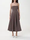 Staud Wylie Midi Dress In Brown