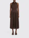 Staud Romy Wrinkled Maxi Dress In Animal Print