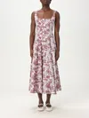 Staud Bordeaux Printed Dress