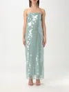 Staud Casey All-over Sequins Midi Dress In Mint