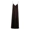 Staud Trinity Lace-insert Maxi Dress In Brown
