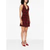 Staud Lucca Tomato-print Mini Dress In Red