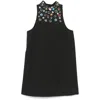 Staud Finn Celestial Mini Dress In Black
